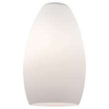 Inari Silk 9" Tall Elliptical Glass Shade for Access Lighting Fixtures