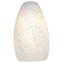 Inari Silk 9" Tall Elliptical Glass Shade for Access Lighting Fixtures