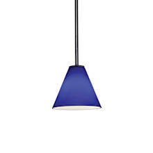 Martini 1 Light LED Pendant - 7" Wide with Cobalt Glass Shade