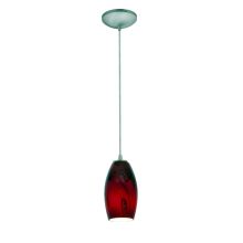 Merlot 1 Light LED Pendant - 4" Wide with Red Sky Glass Shade