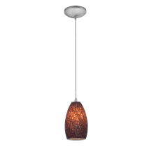 Sydney 1 Light Brushed Steel Corded Pendant