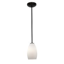 Champagne 1 Light LED Pendant - 5" Wide with Opal Shade