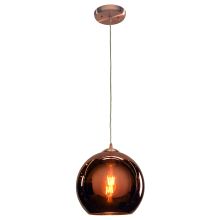 Glow 1 Light Pendant - 10" Wide with Copper Glass Shade