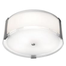 Tara 3 Light 14" Wide LED Flush Mount Drum Ceiling Fixture - 3000K