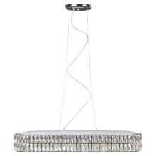 Magari 33" Wide Integrated LED Crystal Linear Chandelier