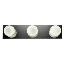 Classic 3 Light LED Bathroom Vanity Strip - 22" Wide with Opal Shades