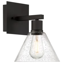 Port Nine 12" Tall LED Wall Sconce with Seeded Glass Shade