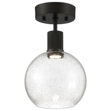 Port Nine 8" Wide LED Semi-Flush Globe Ceiling Fixture
