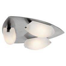 Nido 3 Light 15" Wide with Frosted Glass Shades