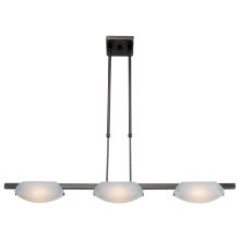 Nido 3 Light 32" Wide with Frosted Glass Shades