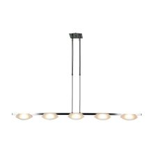 Nido 5 Light 54" Wide Convertible Fixture with Frosted Glass Shades