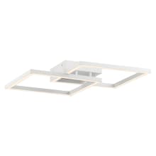 Squared 19" Wide LED Semi-Flush Square Ceiling Fixture- 3000K