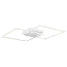 Squared 2 Light 31" Wide Integrated LED Semi-Flush Square Ceiling Fixture - 3000K