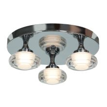 3 Light 14" Wide LED Flush Mount Ceiling Fixture from the Optix Collection