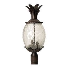 3 Light 22.25" Height Pineapple Post Light from the Lanai Collection