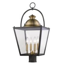 Savannah 4 Light 25" Tall Outdoor Single Head Post Light