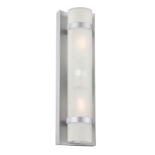 Apollo 2 Light Outdoor Lantern Wall Sconce with Frosted Glass Shade