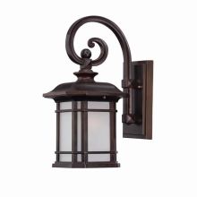 Somerset 1 Light Outdoor Lantern Wall Sconce with Frosted Glass Shade