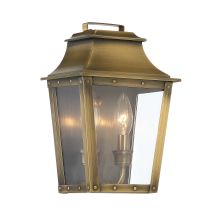 Coventry 2 Light Outdoor Wall Sconce with Clear Glass