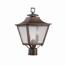 Lafayette 2 Light Outdoor Post Light with Seedy Glass Shade