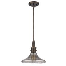 Brielle Single Light 10" Wide Pendant with Textured Glass Shade