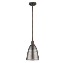 Brielle Single Light 7" Wide Pendant with Textured Glass Shade