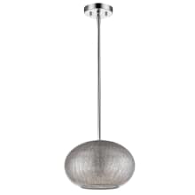 Brielle Single Light 12" Wide Pendant with Mercury Glass Shade