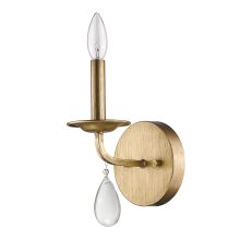 Krista Single Light 5" Wide Wall Sconce with Crystal Accents