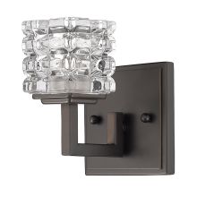 Coralie Single Light 5" High Wall Sconce with Pressed Crystal Shade