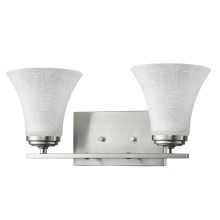 Union 2 Light 16" Wide Bathroom Vanity Light with Frosted Glass Shades