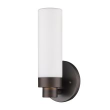 Valmont Single Light 10" High Wall Sconce with Opal Etched Glass Shade - ADA Compliant