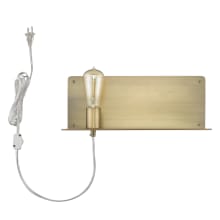 Arris 6" Tall Plug-In Wall Sconce with Shelf - Left Lamping