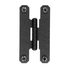 3" Rough Iron H Cabinet Hinges with 3/8" Offset
