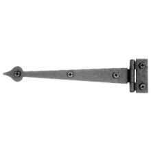 6-1/2" Rough Iron Heart Cabinet Strap Hinge with 3/8" Offset