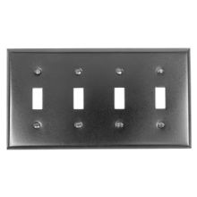 4-1/2" x 8-3/16" Four Toggle Switch Plate
