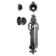 12" Warwick Iron Sectional Single Cylinder Handleset with Inside Knob