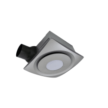 120 CFM 0.7 Sones Single Speed Ceiling Mounted Low Profile Exhaust Fan with Light and Anti-Vibration Mounting Brackets