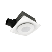 120 CFM 0.7 Sones Single Speed Ceiling Mounted Low Profile Exhaust Fan with Light and Anti-Vibration Mounting Brackets