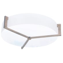 Apex 14" Wide Commercial LED Flush Mount Ceiling Fixture with Fabric and Acrylic Shade