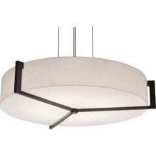 Apex 14" Wide LED Commercial Wood Single Pendant with Fabric and Acrylic Shade