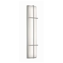 August 36" Tall LED Outdoor Wall Sconce with White Acrylic Shade