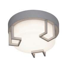 Beaumont Single Light 8" Wide Integrated LED Outdoor Flush Mount Drum Ceiling Fixture / Wall Sconce