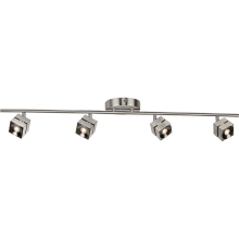 Cantrell 4 Light 37" Wide Integrated LED Fixed Rail Linear Ceiling Fixture
