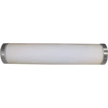 Fusion 50" Wide Commercial LED Bath Bar with Textured Glass Shade