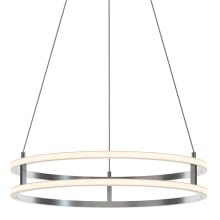 Gemini 24" Wide LED Ring Chandelier