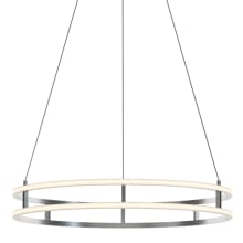 Gemini 32" Wide LED Ring Chandelier