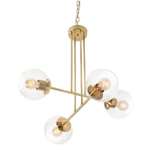 Jamie 4 Light 25" Wide Chandelier with Clear Glass Shades