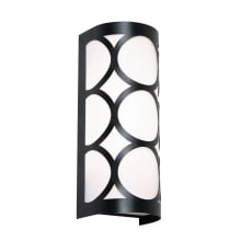 Lake 2 Light 12" Tall Wall Sconce with White Acrylic Shade