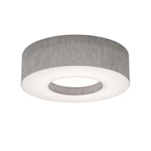 Montclair 2 Light 13" Wide Flush Mount Drum Ceiling Fixture with Laminated Shade