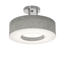 Montclair 2 Light 13" Wide Semi-flush Drum Ceiling Fixture with Laminated Shade